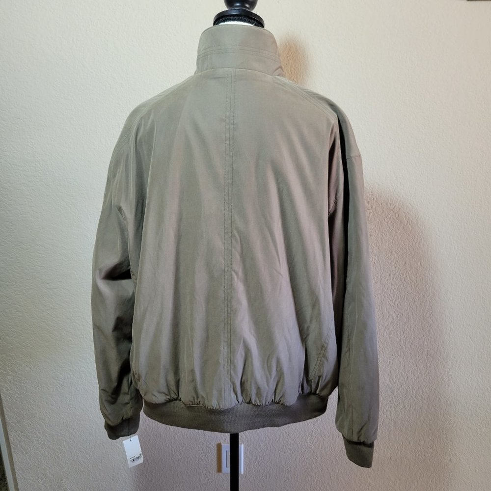 Weatherproof Mens Jacket XL Brown Beige Tan Microfiber Coat Water Repellent Zip - Picture 8 of 9